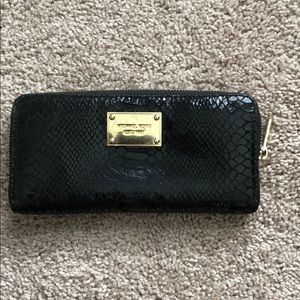 Michael Kors Zip Around Python Wallet